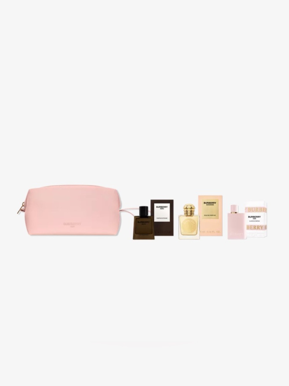 Burberry Pink Cosmetic Pouch with Mini Fragrance Set